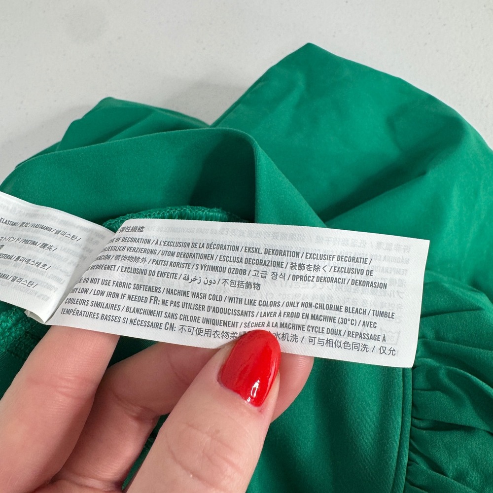 YPB Abercrombie Bubble Hem Mini Skirt Womens XL Green Tennis Golf Preppy Skort - Picture 11 of 11